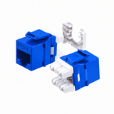 Cat6 Keystone Jack 180-Degree 25-Pack HDJ Series  RJ45 110 Type for 22-24AWG Solid Wire