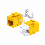 Cat5e Keystone Jack 180-Degree 25-Pack HDJ Series  RJ45 110 Type for 22-24AWG Solid Wire