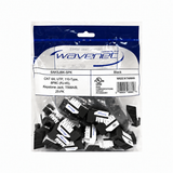 Cat6A Keystone Jack 90-Degree 25-Pack SDJ Series RJ45 110 Type for 22-24AWG Solid Wire