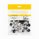 Cat6A Keystone Jack 180-Degree 25-Pack HDJ Series  RJ45 110 Type for 22-24AWG Solid Wire