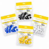 Cat6 Keystone Jack 180-Degree 25-Pack HDJ Series  RJ45 110 Type for 22-24AWG Solid Wire