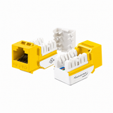 Cat5e Keystone Jack 90-Degree 25-Pack SDJ Series RJ45 110 Type for 22-24AWG Solid Wire
