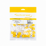 Cat5e Keystone Jack 180-Degree 25-Pack HDJ Series  RJ45 110 Type for 22-24AWG Solid Wire