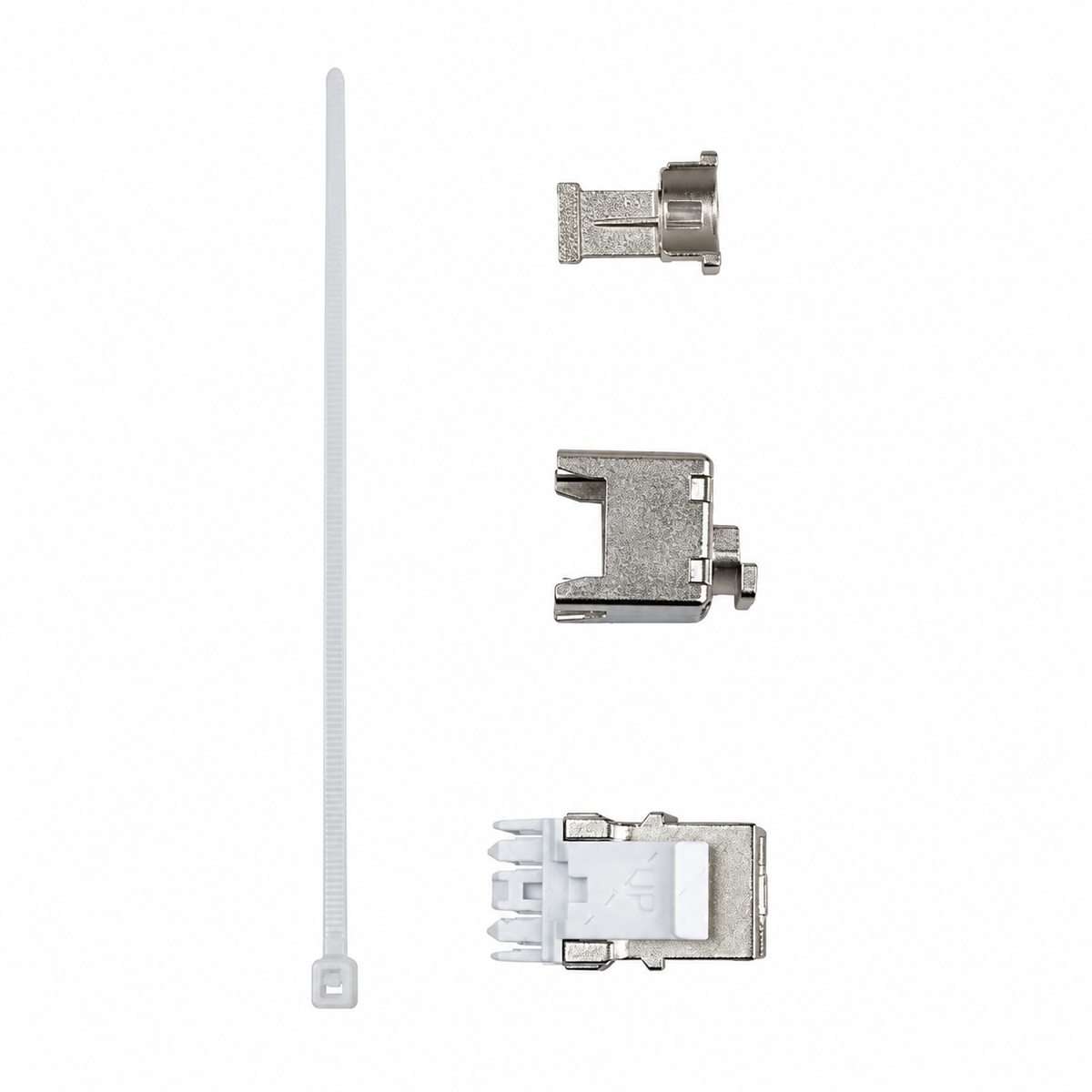 Cat6A Shielded Keystone Jack 180-Degree HDJ Series RJ45 F/UTP 110 Punchdown for 22-24AWG Wire