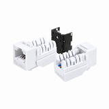 Cat6A Keystone Jack 90-Degree 25-Pack SDJ Series RJ45 110 Type for 22-24AWG Solid Wire