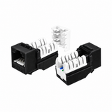 Cat6 Keystone Jack 90-Degree 25-Pack SDJ Series RJ45 110 Type for 22-24AWG Solid Wire