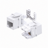 Cat6 Keystone Jack 180-Degree 25-Pack HDJ Series  RJ45 110 Type for 22-24AWG Solid Wire