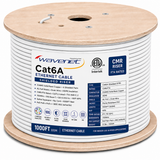 Cat6A Shielded Riser Ethernet Cable 1000ft 23AWG Solid Bare Copper 750MHz PoE++ ETL Listed