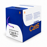 Cat6 Ethernet Cable CMR Riser 23AWG Solid Bare Copper No Spline UTP 550MHz 1000ft