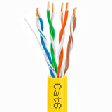 Cat6 Ethernet Cable CMP Plenum 23AWG Solid Bare Copper No Spline UTP 550MHz 1000ft