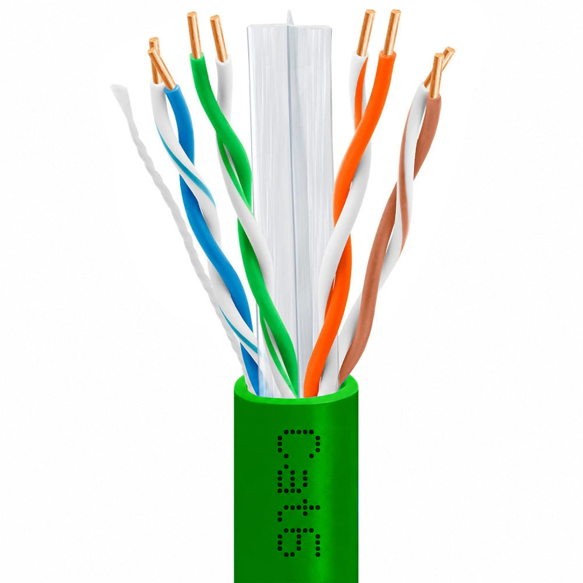Cat6 Ethernet Cable CMP Plenum 23AWG Solid Bare Copper No Spline UTP 550MHz 1000ft