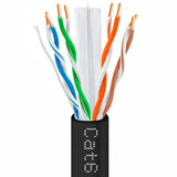 Cat6 Ethernet Cable CMP Plenum 23AWG Solid Bare Copper No Spline UTP 550MHz 1000ft