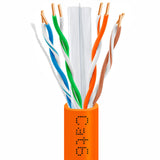 Cat6 Ethernet Cable CMP Plenum 23AWG Solid Bare Copper No Spline UTP 550MHz 1000ft