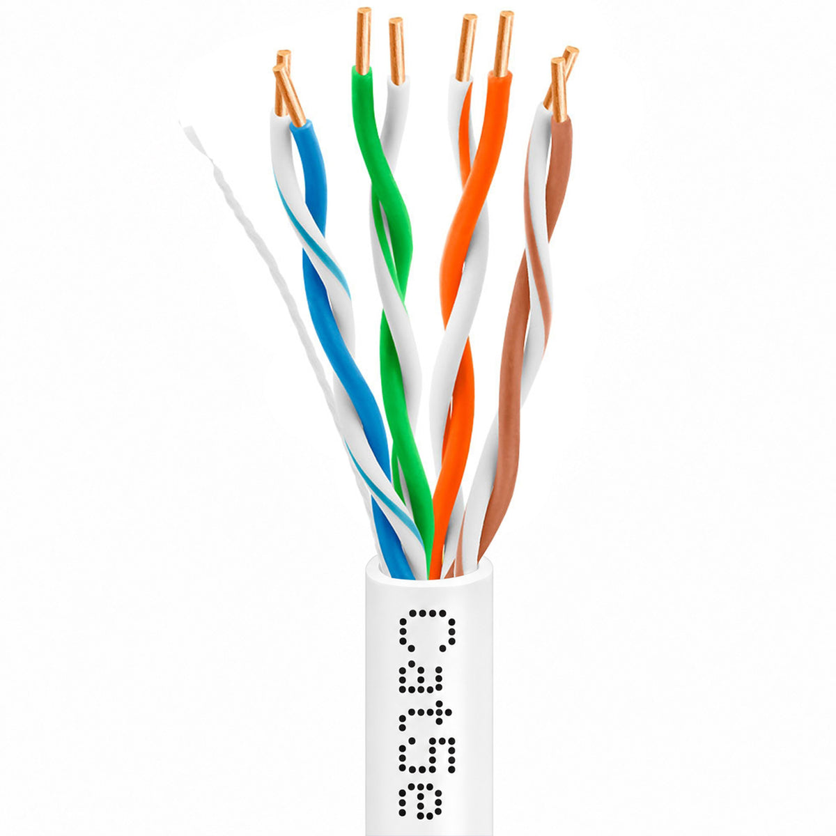Cat5e Riser Ethernet Cable 1000ft 24AWG Solid Bare Copper 350MHz CMR ETL Listed