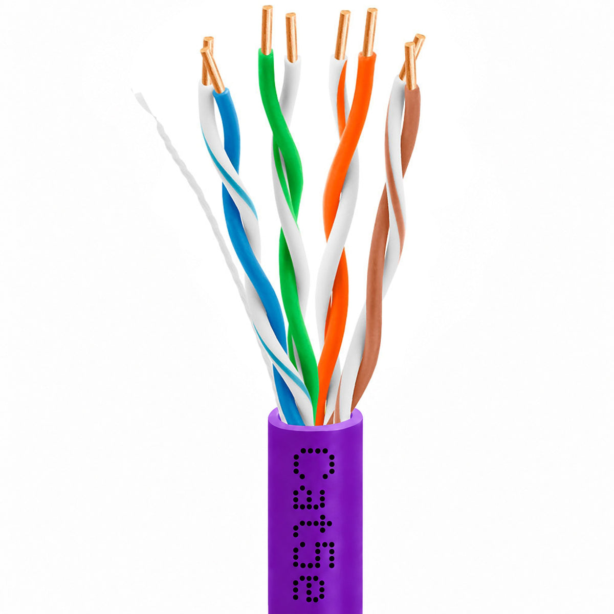 Cat5e Riser Ethernet Cable 1000ft 24AWG Solid Bare Copper 350MHz CMR ETL Listed