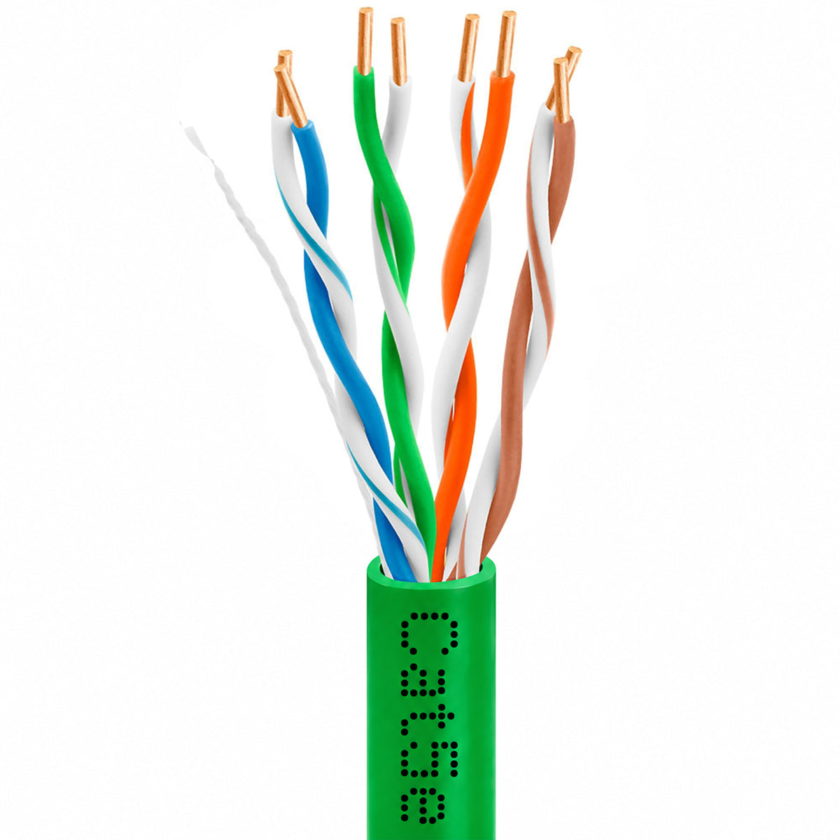 Cat5e Riser Ethernet Cable 1000ft 24AWG Solid Bare Copper 350MHz CMR ETL Listed