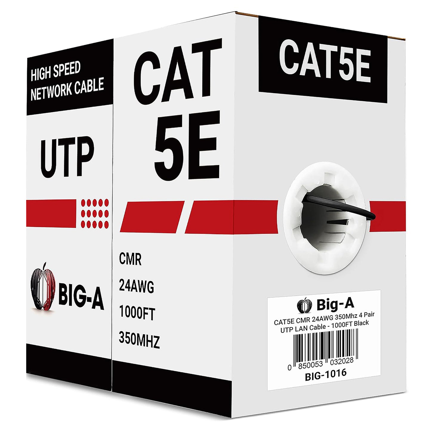 Bulk Cat5e Cable 1000ft 24AWG Solid 4 Pair Cat5e Ethernet Cable UTP RJ45