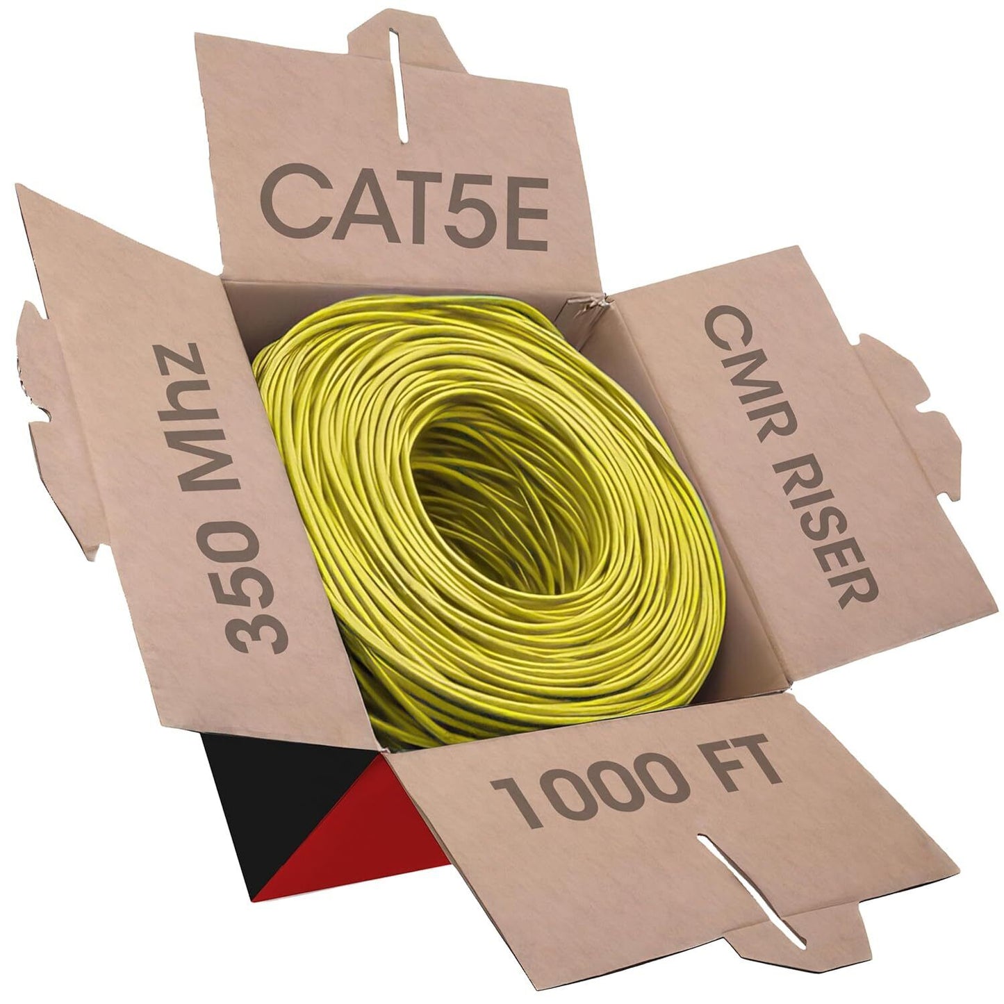 Bulk Cat5e Cable 1000ft 24AWG Solid 4 Pair Cat5e Ethernet Cable UTP RJ45