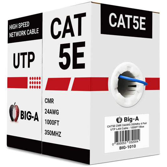 Cat5e Riser Ethernet Cable | Unshielded | CMR, 24AWG, UTP